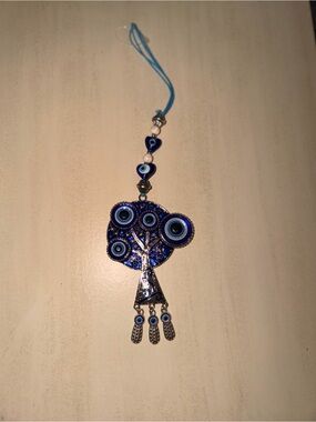 Evil eye /tree of life hanging glass eye charm- NWOT